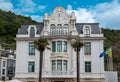 View of the main faÃ§ade of the town hall of the town of Luarca, northern Spain Royalty Free Stock Photo