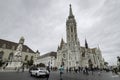 View of the main facade and Matia Church square, Budapest, Hungary