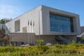 View of the main facade of the Municipal Theater of BraganÃÂ§a, a building of modern architecture, designed by Architect Filipe