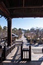 View from Main Hall of Zenkoji Temple to East side Royalty Free Stock Photo