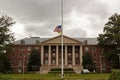 : View of the main historical building Building 1 of the National Institutes of Health NIH inside Bethesda campus