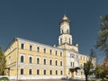 View of the main house with the fire tower of the Suschevsky police station, 1850s