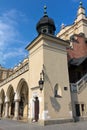 View of main market square with renaissance sukiennice in cracow in poland Royalty Free Stock Photo