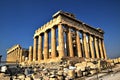 View of the main monuments of Athens (Greece). Acropolis. The Parthenon. Royalty Free Stock Photo