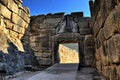 View of the main monuments of Greece. Mycenae. Gate of the Lions. Royalty Free Stock Photo