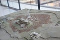 View of the main monuments and sites of Athens (Greece). Acropolis Museum. Statues sculptures vessels and coins