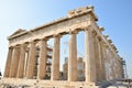View of the main monuments and sites of Athens (Greece). Acropolis. The Parthenon. Royalty Free Stock Photo