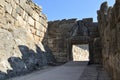 View of the main monuments and sites of Athens (Greece). Ruins of Mycenae the ancient city of Agamemnon. Lions gate