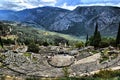 View of the main monuments and sites of Greece. Delphi. Delphi Theater.