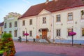 View of the main square in Parnu, Estonia