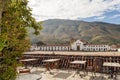 View of main square of Villa de Leyva Royalty Free Stock Photo