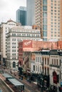View of Main Street, in downtown Houston, Texas Royalty Free Stock Photo