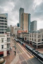 View of Main Street, in downtown Houston, Texas Royalty Free Stock Photo