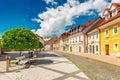 View of the main street in Kamnik, a small historical town in Slovenia