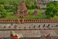 View from the main temple. Wat Yai Chai Mongkhon temple. Ayutthaya. Thailand Royalty Free Stock Photo