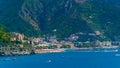 View of Maiori and Minori towns in the Amalfi coast