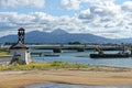 View of Maizuru bridge upon Matsuura river in Karatsu city