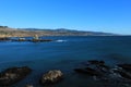 View of the majestic Pacific Ocean coastline near Pigeon Point Lighthouse, Pescadero, California Royalty Free Stock Photo