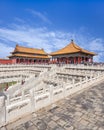 View on majestic pavilion, Palace Museum, Beijing, China Royalty Free Stock Photo