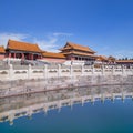 View on majestic pavilion, Palace Museum Forbidden City, Beijing, China Royalty Free Stock Photo