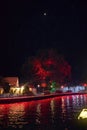 View of Malacca River at night, a popular nightlife spot with bars and music which is beautifully lit up, Night view of the Royalty Free Stock Photo