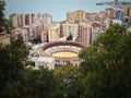 High angle view of the Malaga skyline