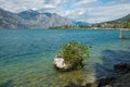 Beautiful view of Malcesine village, a famous tourist resort on the coast of Lake Garda (Lago di Garda) Royalty Free Stock Photo