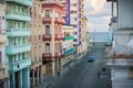 View of the Malecon from a Balcony in Central Havana, Cuba
