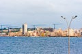 View of the Malecon, Havana, Cuba embankment. Copy space for tex