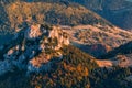 View of Maly Rozsutec peak from Velky Rozsutec in Mala Fatra during late autumn