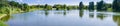 View of the man made lake in Tineretului Park Royalty Free Stock Photo