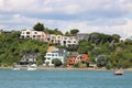 Hillside houses and Ivey Bay Paremata New Zealand Royalty Free Stock Photo