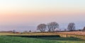 View of Manchester from Werneth Low, with hazy winter sky Royalty Free Stock Photo