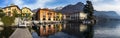 View of Mandello Del Lario old harbour Royalty Free Stock Photo