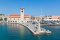 View on a Mandraki bay from the ship in Rhodes, Greece