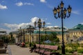 View of Manezhnaya Square on a sunny summer day.Moscow, city center Royalty Free Stock Photo