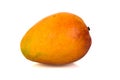 View on a mango on white background