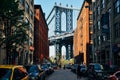A view of Manhattan bridge from Dumbo. Royalty Free Stock Photo