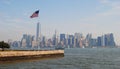 View of Manhattan from the Ellis Island. Royalty Free Stock Photo