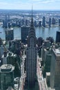 View of Manhattan including the Chrysler Building from The Summit observation deck at One Vanderbilt in Manhattan, New York City Royalty Free Stock Photo