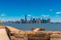 View on Manhattan New York City from Liberty Island