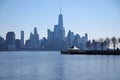 View of Manhattan skyline from New Jersey Royalty Free Stock Photo