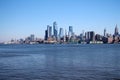 View of Manhattan skyline from New Jersey Royalty Free Stock Photo