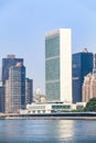 View of Manhattan skyline and the United Nations Royalty Free Stock Photo