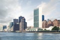 View of Manhattan skyline and the United Nations Royalty Free Stock Photo