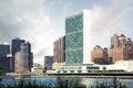 View of Manhattan skyline and the United Nations Royalty Free Stock Photo