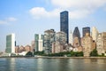 View of Manhattan skyline viewed from East River Royalty Free Stock Photo