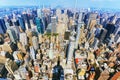 View of Manhattan from the skyscraper`s observation deck. New Yo