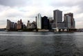 View of Manhattan from a Staten Island ferry Royalty Free Stock Photo