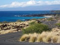 View on the Manini`owali beach and coastline in Big Island, Hawaii Royalty Free Stock Photo